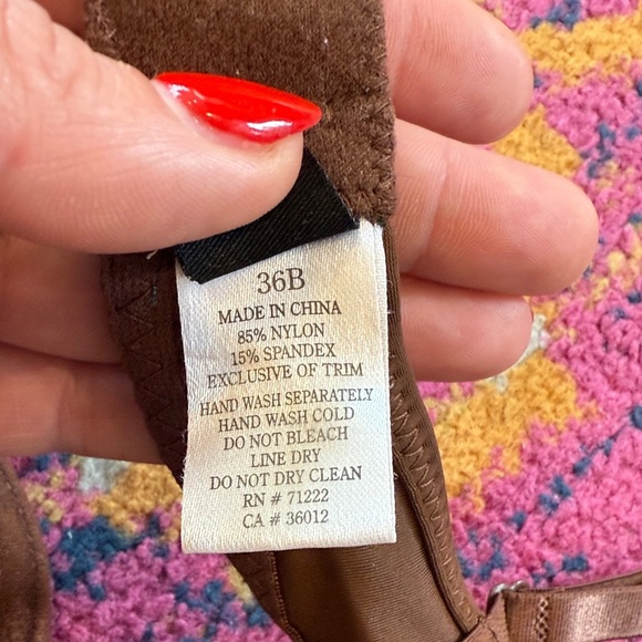 Rampage Brown Scalloped Bra - Picture 3 of 4